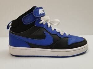 Nike Boys Court Borough Mid 2 DM8872-001 Blue Basketball Shoes Sneakers Sz 5 Y